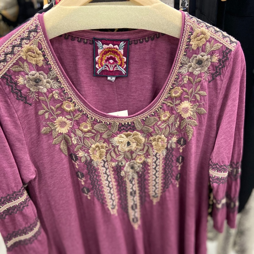 ☀️JOHNNY WAS Merushka 3/4 sleeve top☀️